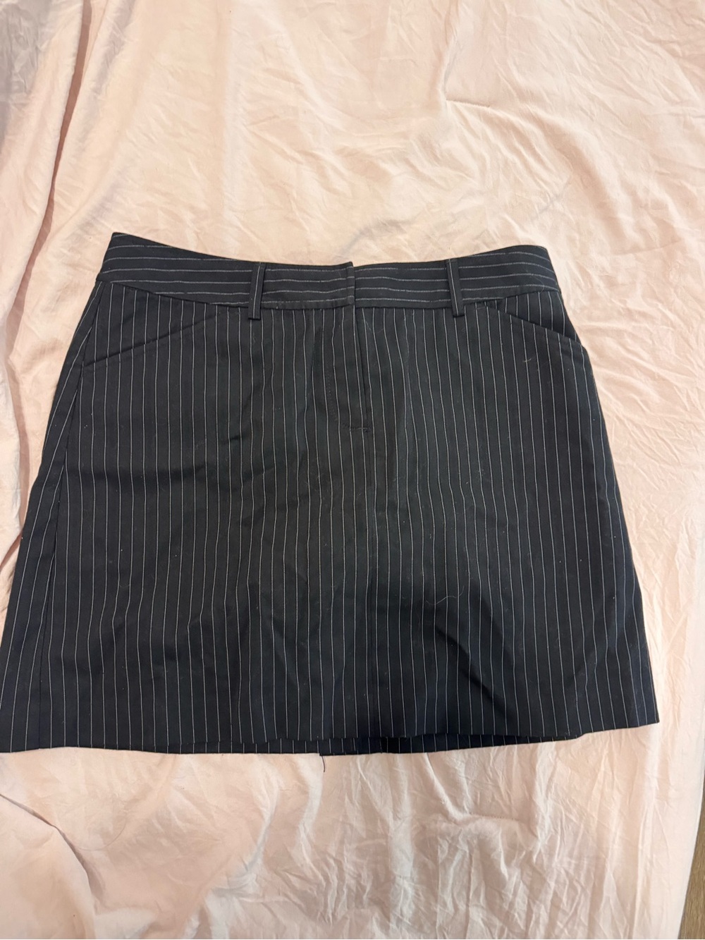 Izod Black Pinstripe Stretch Skirt - Classic Workwear